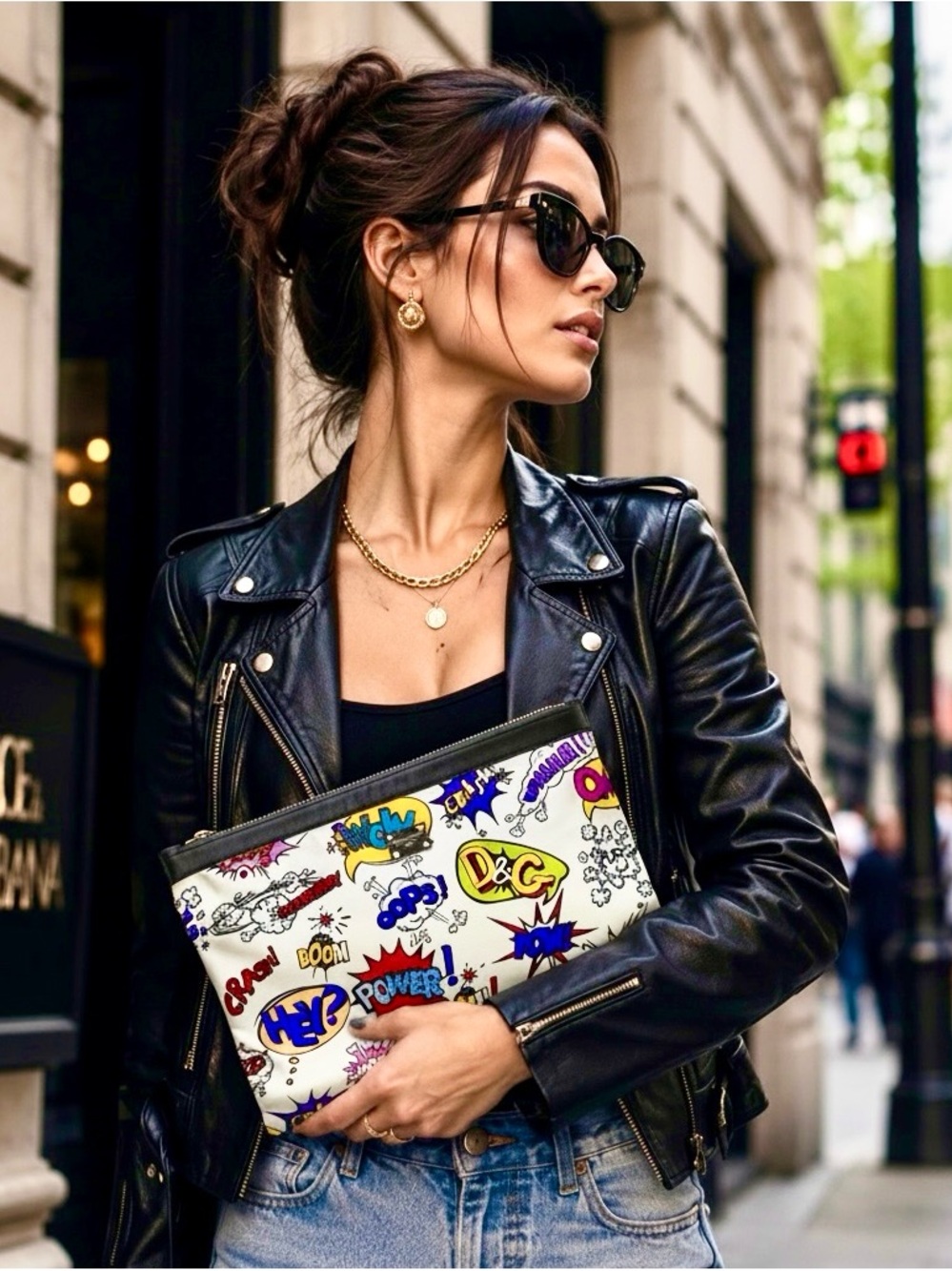 Dolce & Gabbana Collectors Comic Pop Art Zip Clutch D&G Entrupy COA